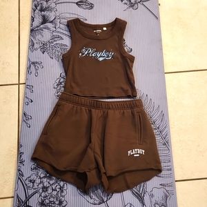 Playboy 2 piece shorts and top set